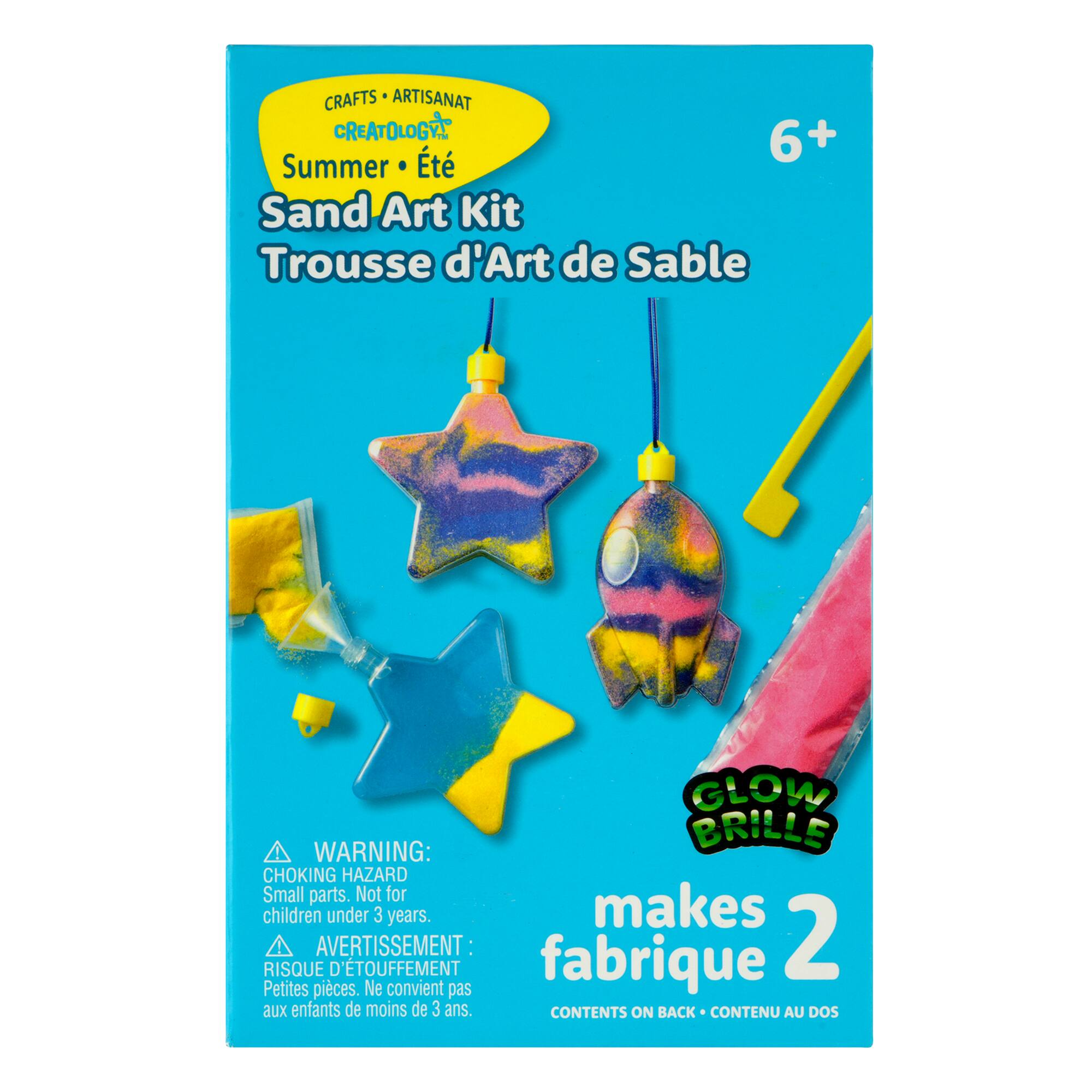 Summer Glow-in-the-Dark Rocket & Star Sand Art Kit by Creatology™